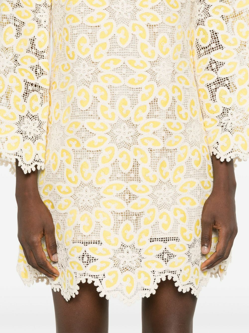ZIMMERMANN Golden Lace Mini Dress Zimmermann ZIMMERMANN Golden Lace Mini Dress Zimmermann