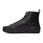 Jil Sander Black Leather High-Top Sneakers