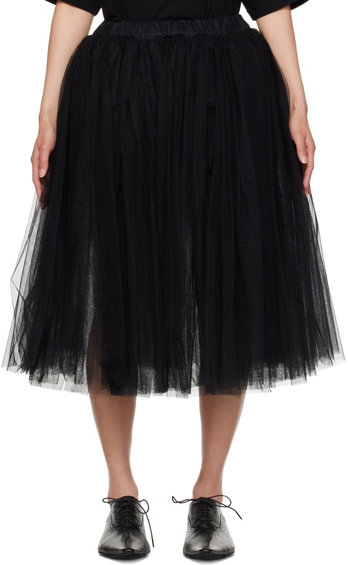 Photo: Black Comme des Garçons Black Layered Midi Skirt