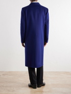TOM FORD - Double-Breasted Brushed Wool and Cashmere-Blend Felt Coat - Blue