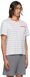 Thom Browne Orange & Blue Striped T-Shirt