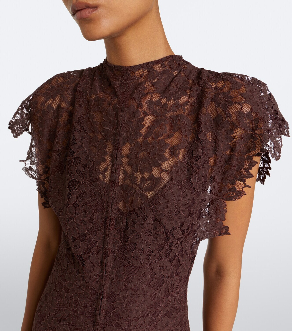 De La Vali Laia cutout cotton-blend lace maxi dress