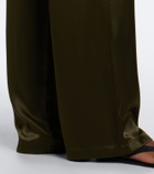 Leset Barb satin wide-leg pants