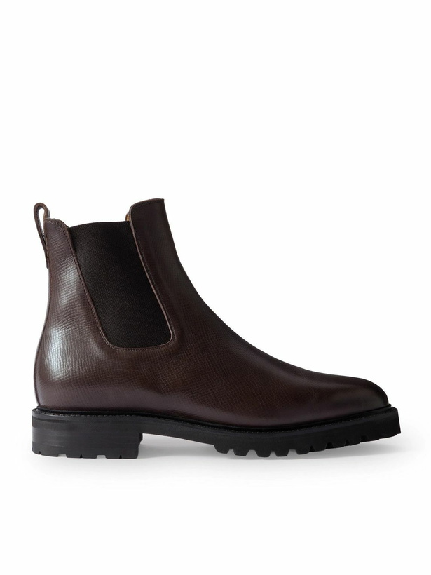 Photo: Majordome - M11 Cross-Grain Leather Chelsea Boots - Brown