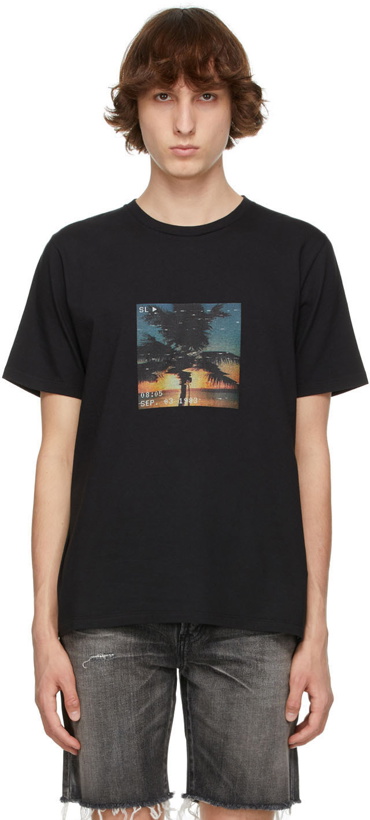 Photo: Saint Laurent Black VHS Sunset T-Shirt