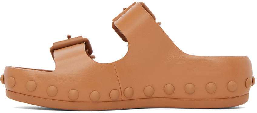At.Kollektive Tan Natacha Ramsay Levi Edition Studded Two Sandals