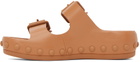At.Kollektive Tan Natacha Ramsay Levi Edition Studded Two Sandals