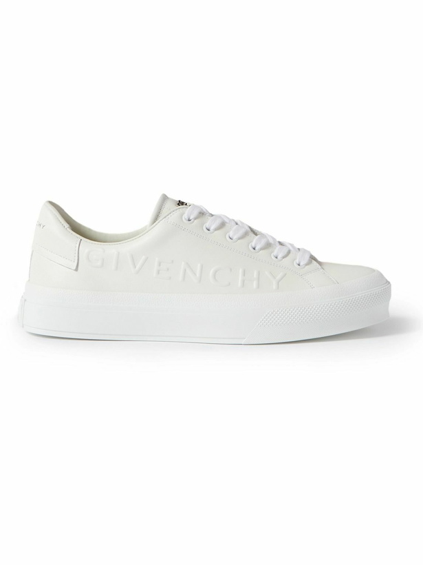 Photo: Givenchy - Logo-Embossed Leather Sneakers - White