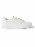 Givenchy - Logo-Embossed Leather Sneakers - White