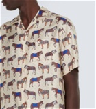 Gucci Printed silk bowling shirt