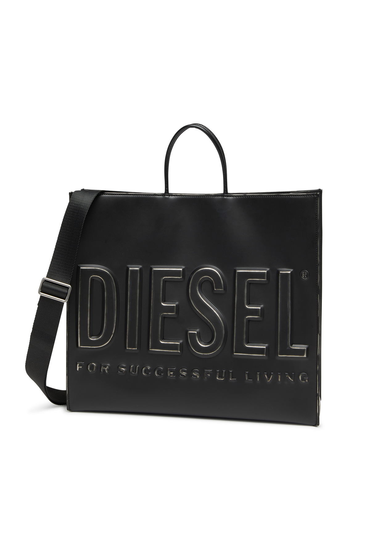 Diesel Dsl 3D Bag with adjustable shoulder strap - Shopping Bags - Unisex - Black