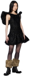 Paula Canovas Del Vas Black Puff Minidress