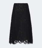 Fendi Silk lace midi skirt