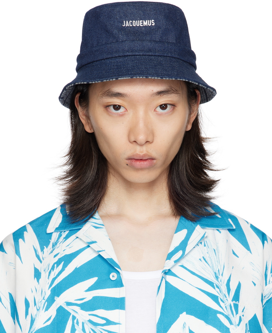 JACQUEMUS Indigo La Casa 'Le bob Gadjo' Bucket Hat Jacquemus