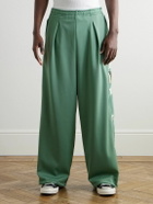 KAPITAL - Logo-Appliquéd Printed Tech-Jersey Sweatpants - Green