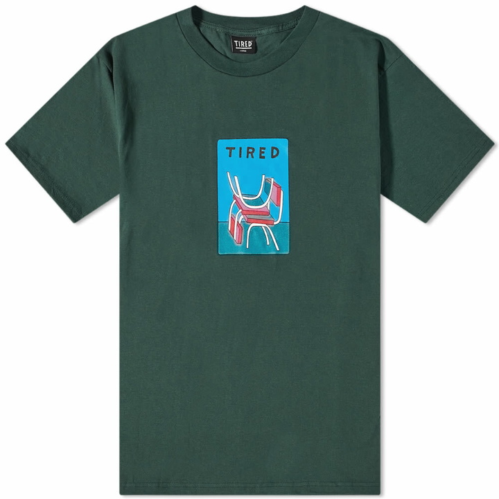 Photo: Tired Skateboards Men's Seats T-Shirt in Green