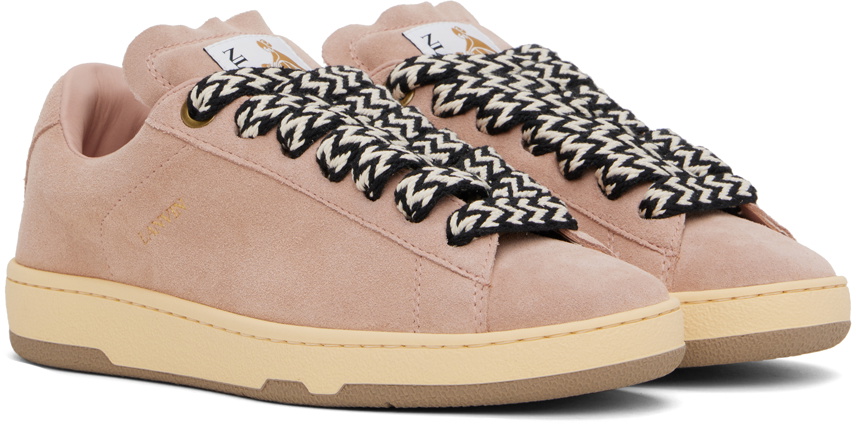 SNEAKER IN LIGHT PINK CANVAS MIX SUEDE WITH LAMBSKIN