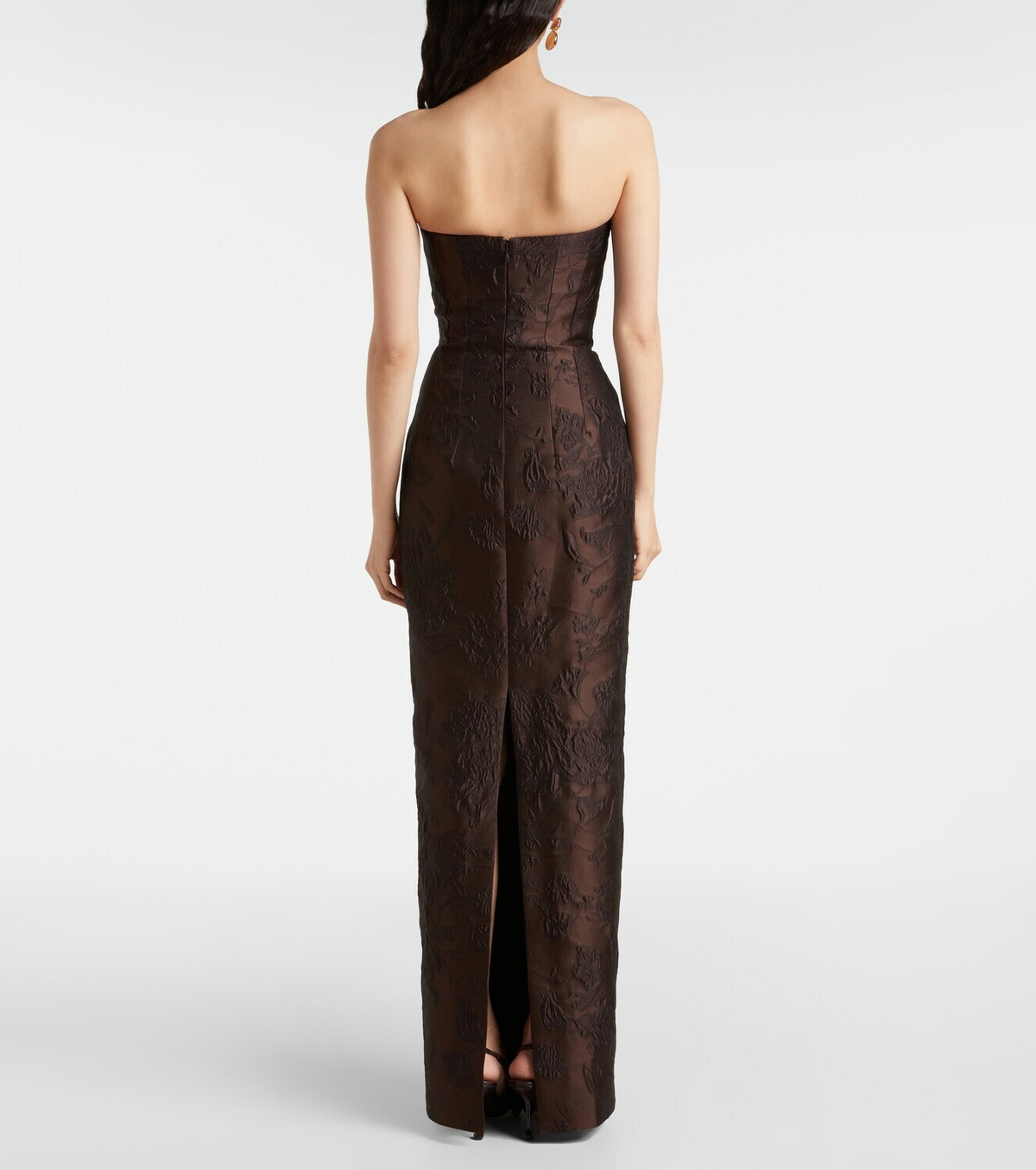 Emilia Wickstead Laelia jacquard corset gown