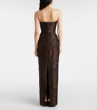 Emilia Wickstead Laelia jacquard corset gown
