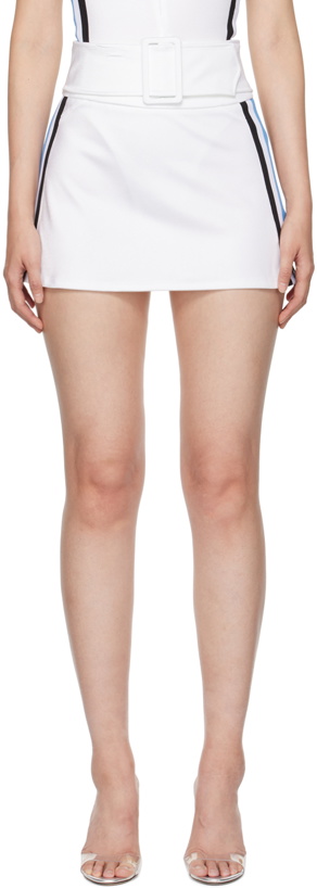Photo: Maisie Wilen White Magnet Miniskirt
