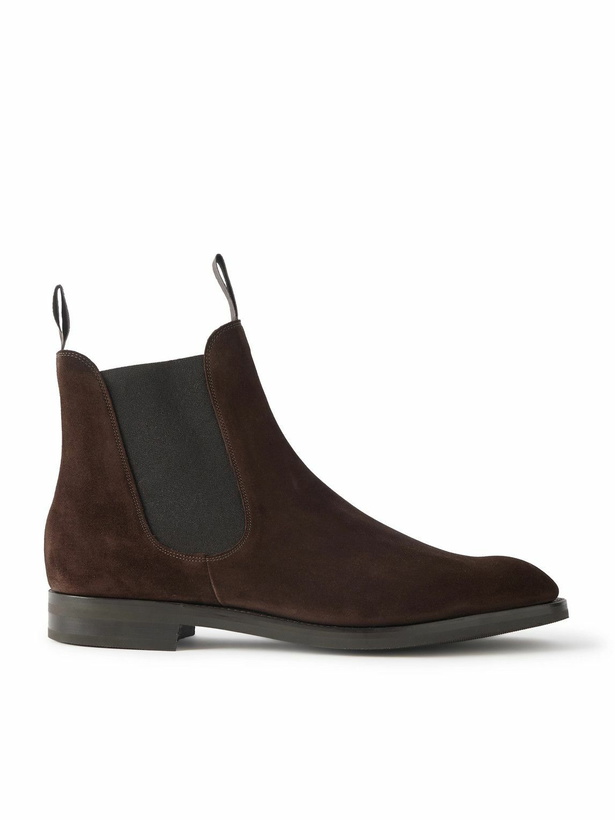 Photo: Edward Green - Newmarket Suede Chelsea Boots - Brown
