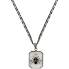 Alexander McQueen Silver Resin Spider Necklace