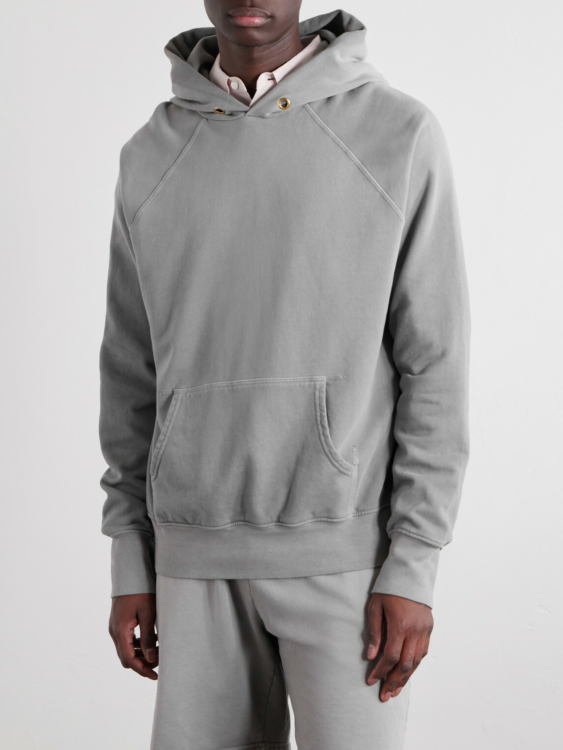 Les Tien - Cotton-Jersey Hoodie - Gray Les Tien