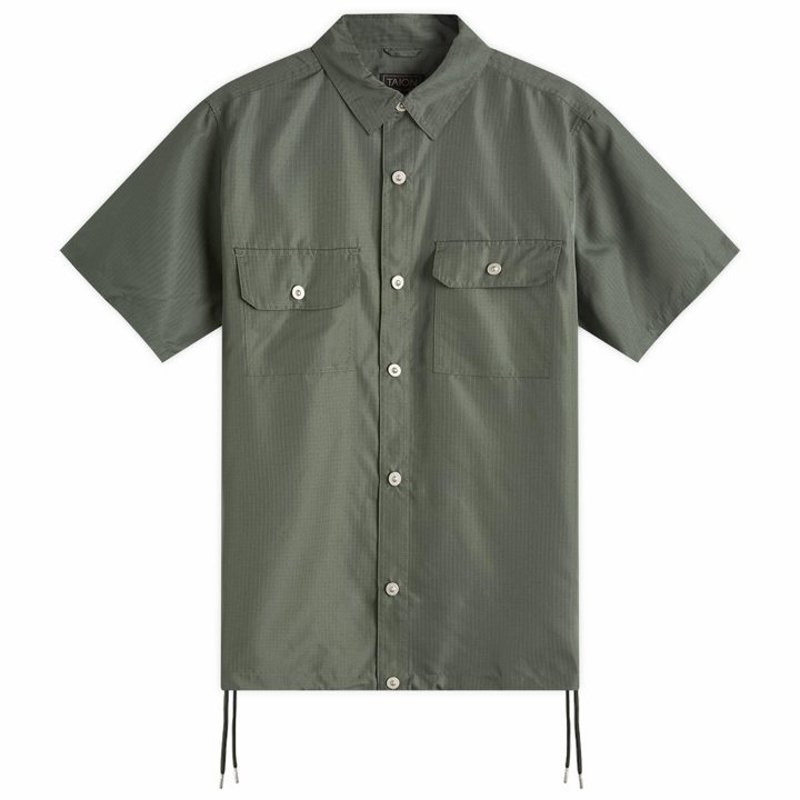 Photo: Taion Men's Military Short Sleeve Shirt in Olive