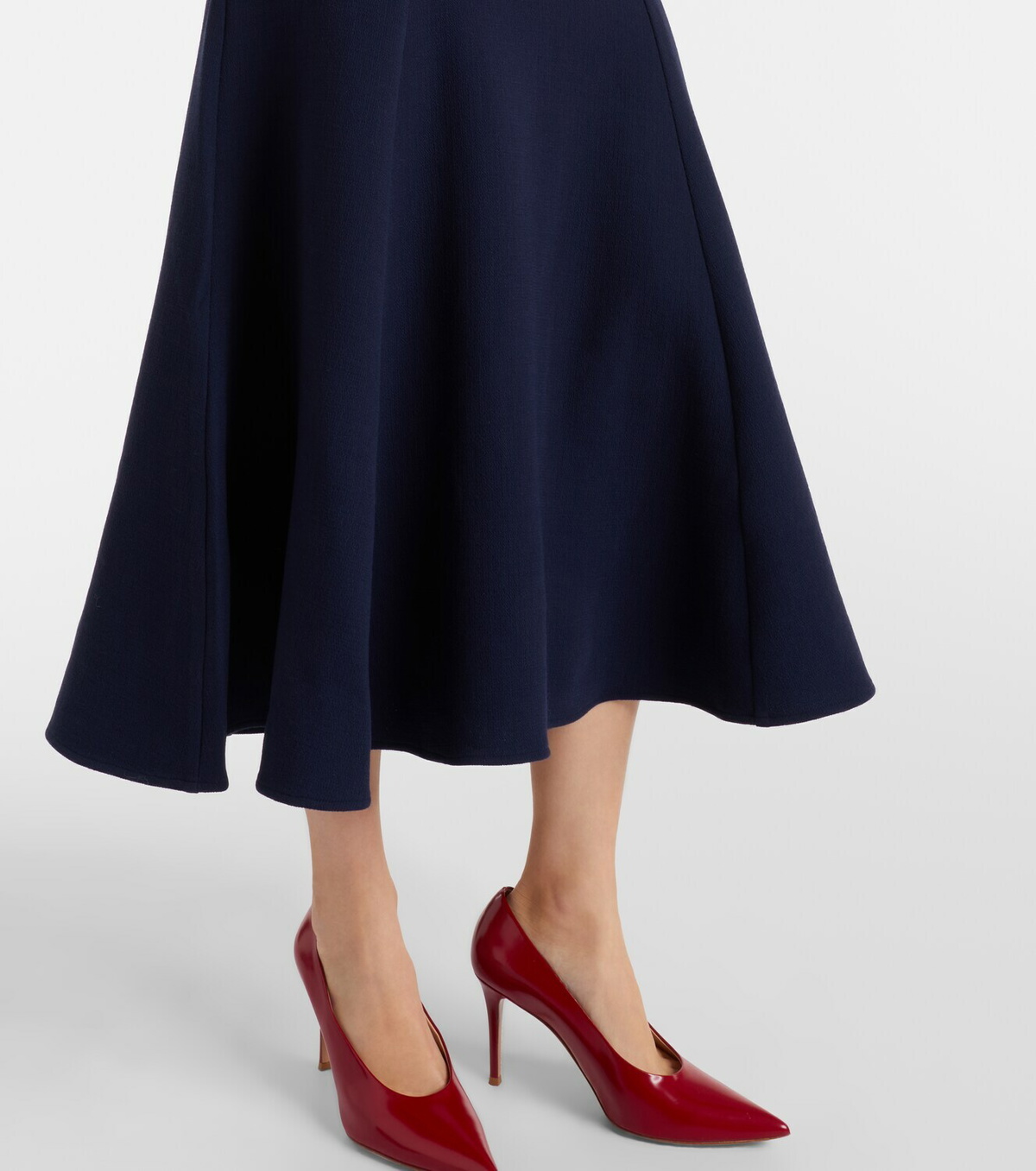 Roland Mouret Belted wool crêpe midi dress