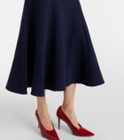 Roland Mouret Belted wool crêpe midi dress