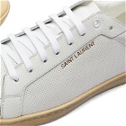 Saint Laurent Men's Sl-39 Low Top Aged Sneakers in White