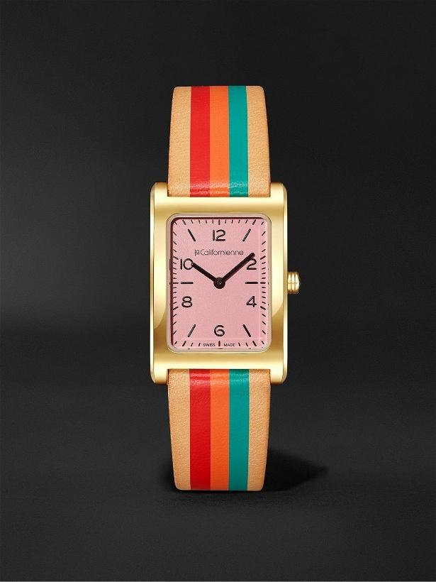 Photo: laCalifornienne - Daybreak 24mm Gold-Plated and Leather Watch, Ref. No. BD-09 YG TERR
