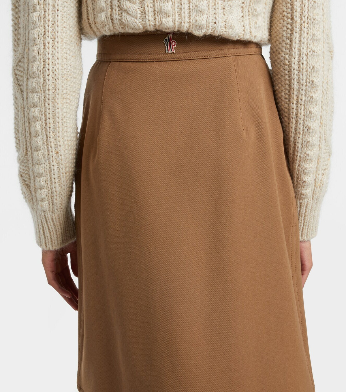Moncler Grenoble High-rise midi skirt