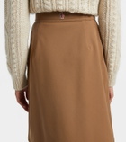 Moncler Grenoble High-rise midi skirt