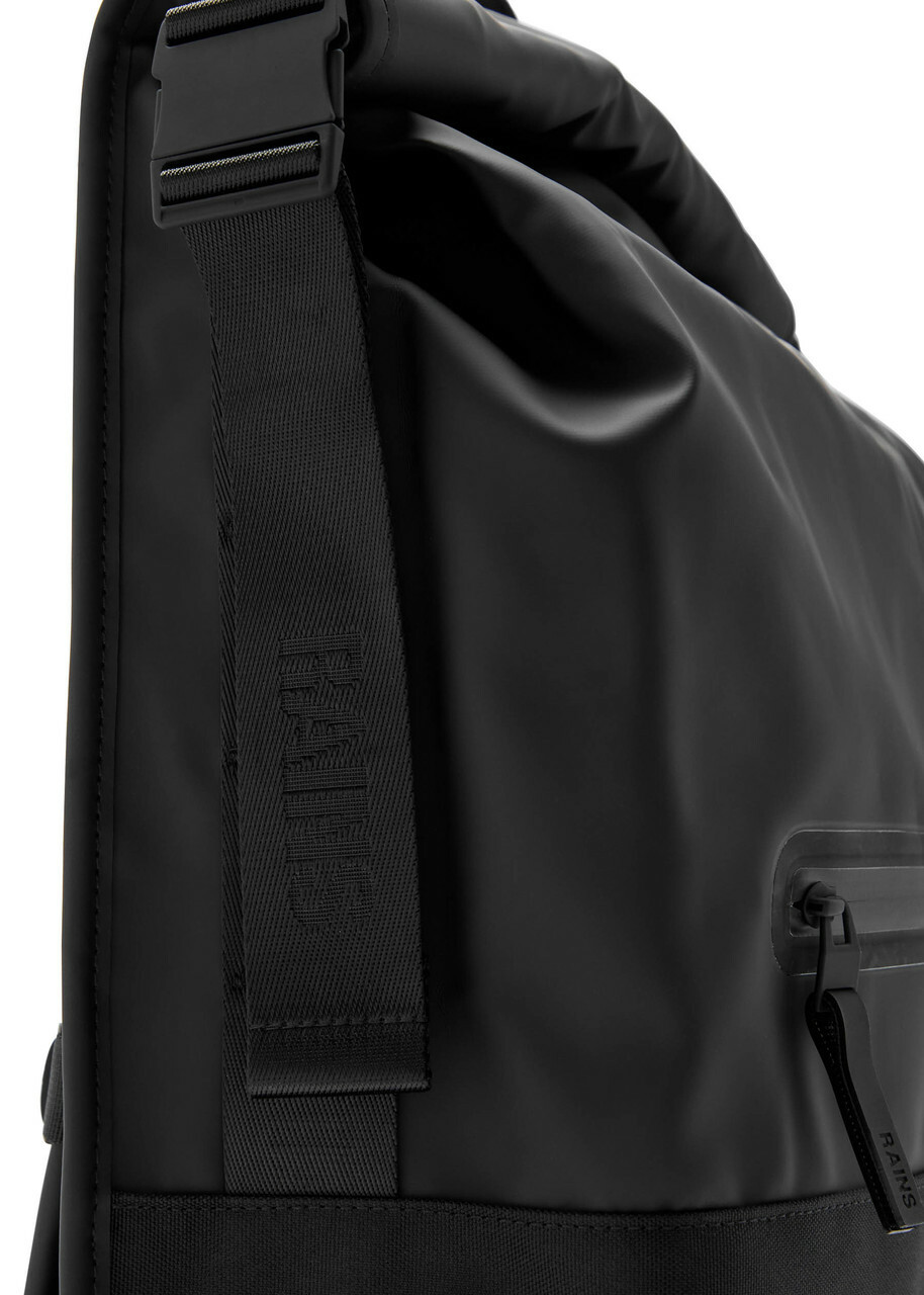 Rains Trail Rolltop Backpack - Black - One Size