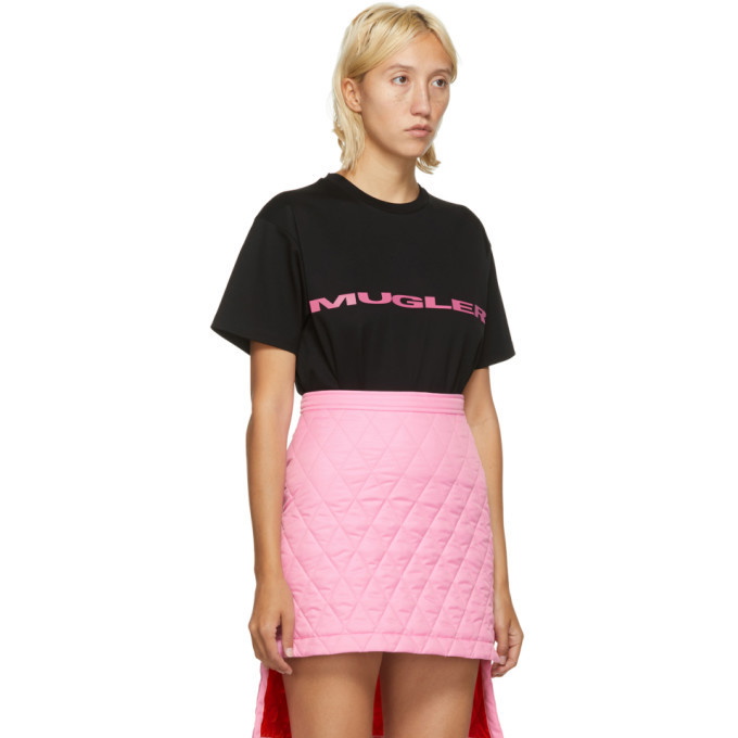 Pink Flocked star T-shirt - Mugler fashion official