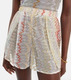 Missoni Mare Printed high-rise wide-leg shorts