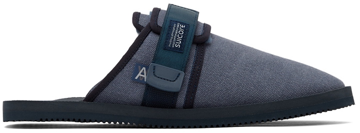 Photo: Suicoke Navy Daniel Arsham Edition Shearling ZAVO-MabDA Sandals