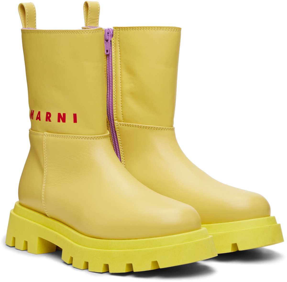 Marni Big Kids Yellow Low Boots