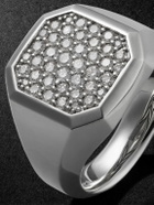 David Yurman - Streamline® Sterling Silver Diamond Signet Ring - Silver