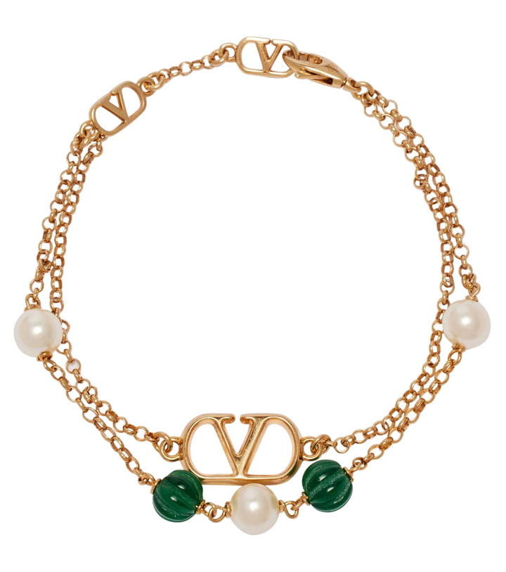 Photo: Valentino VLogo beaded Swarovski® pearls bracelet