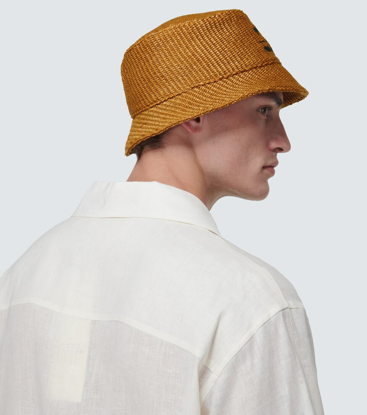 【MARNI】NO VACANCY INN RAFFIA BUCKET HAT Marni x No Vacancy Inn raffia-effect bucket hat Marni
