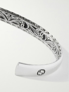 GUCCI - Engraved Sterling Silver Cuff - Silver