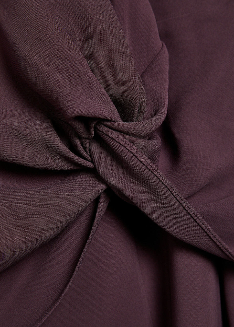 Tove Ames Twisted Jersey Maxi Dress Brown