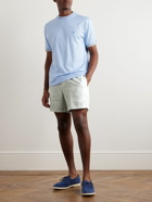 Loro Piana - Straight-Leg Striped Linen Drawstring Shorts - Green