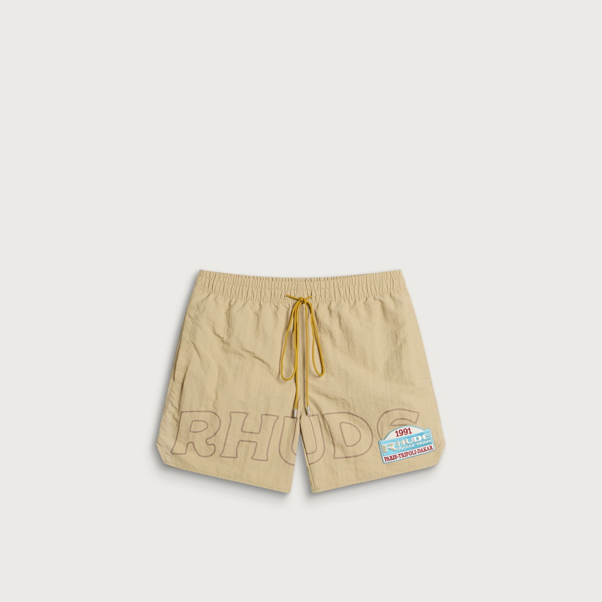 Rhude Men's Tripoli Rally Team Short in Tan