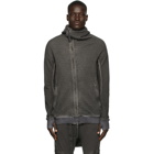 Boris Bidjan Saberi Grey Zip-Up Hoodie