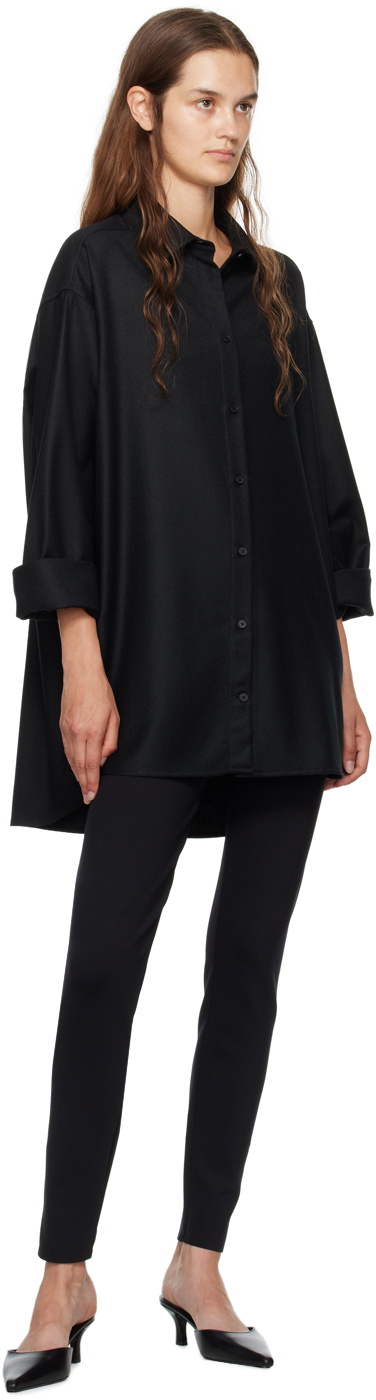 The Row Black Woolworth Leggings