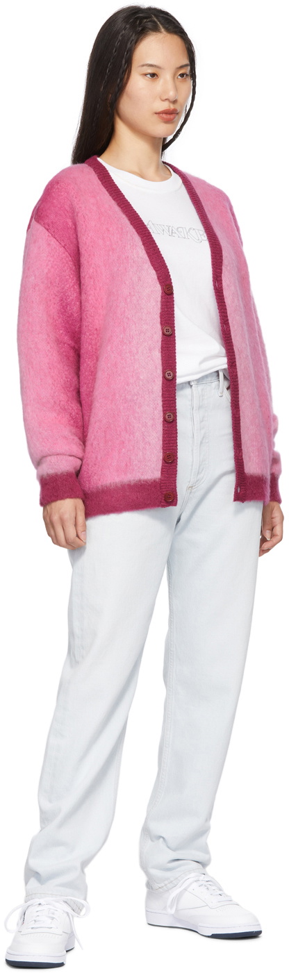 Awake NY Pink Mohair Ombre Stripe Cardigan Awake NY