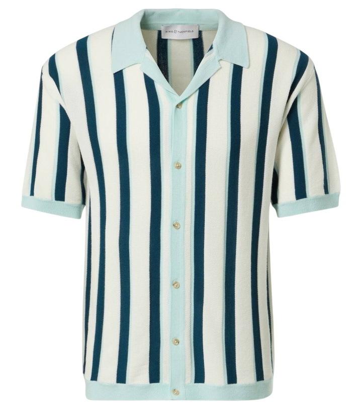 Photo: King & Tuckfield Striped knitted wool bowling shirt